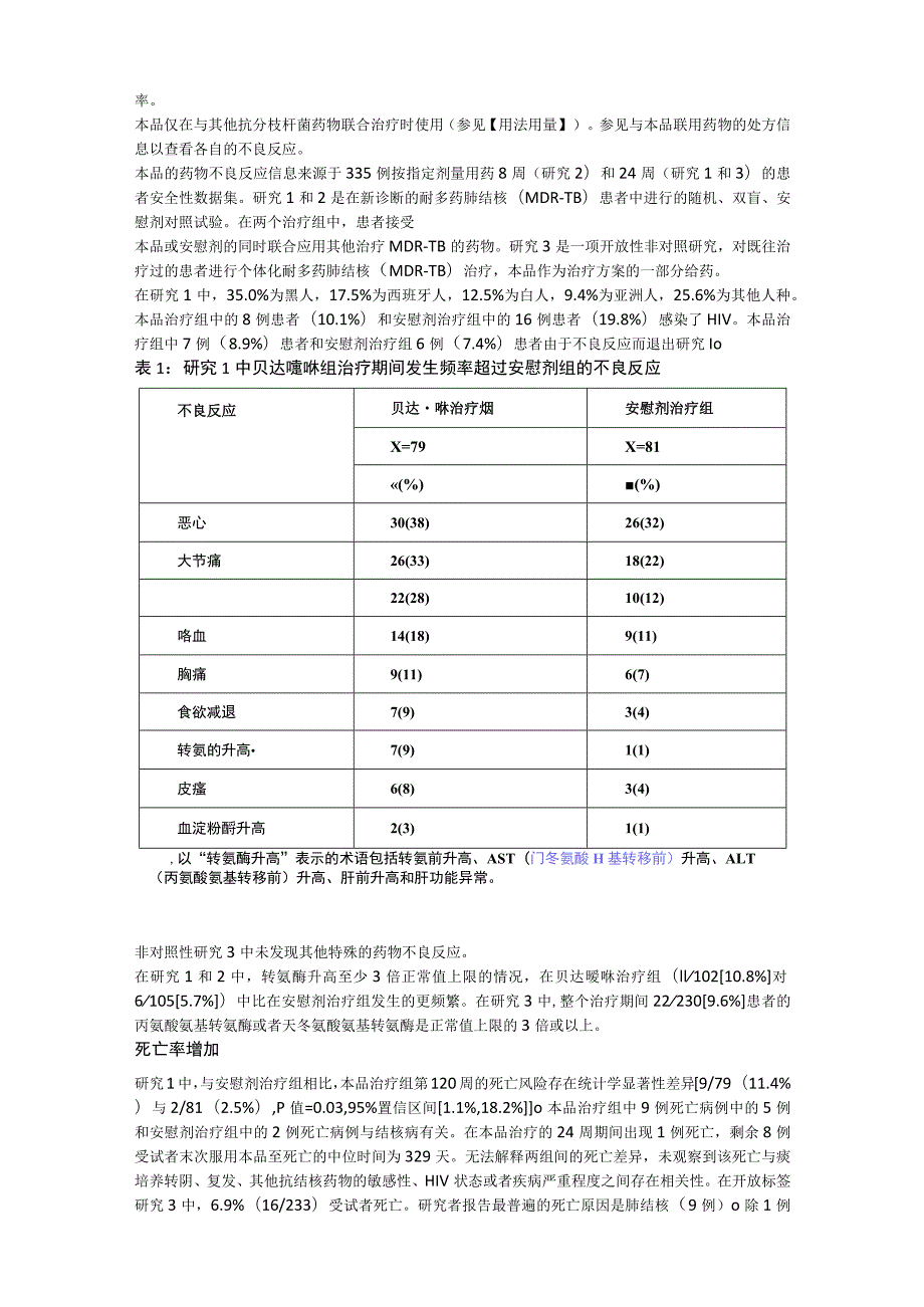 富马酸贝达喹啉片（斯耐瑞）中文说明书.docx_第3页