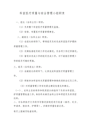 科室医疗质量与安全管理小组职责.docx