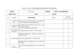 2023年23331-2020能源管理体系各部门内审检查表.docx