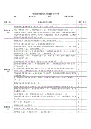 电除颤操作规程及评分标准.docx