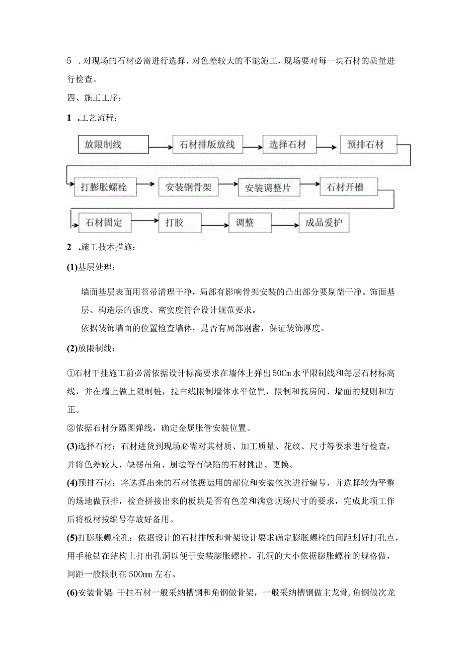 墙面干挂石材施工工艺.docx_第2页