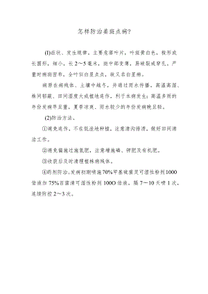 怎样防治姜斑点病.docx