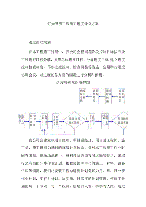 灯光照明工程施工进度计划方案.docx