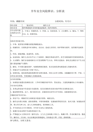 复开车安全风险辨识表（氨站）.docx