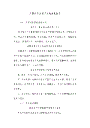 肩胛颈骨折围手术期康复指导.docx