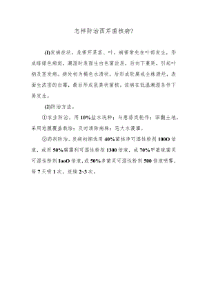 怎样防治西芹菌核病.docx