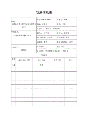 地铁机电(风水电)设备维保操作手册.docx