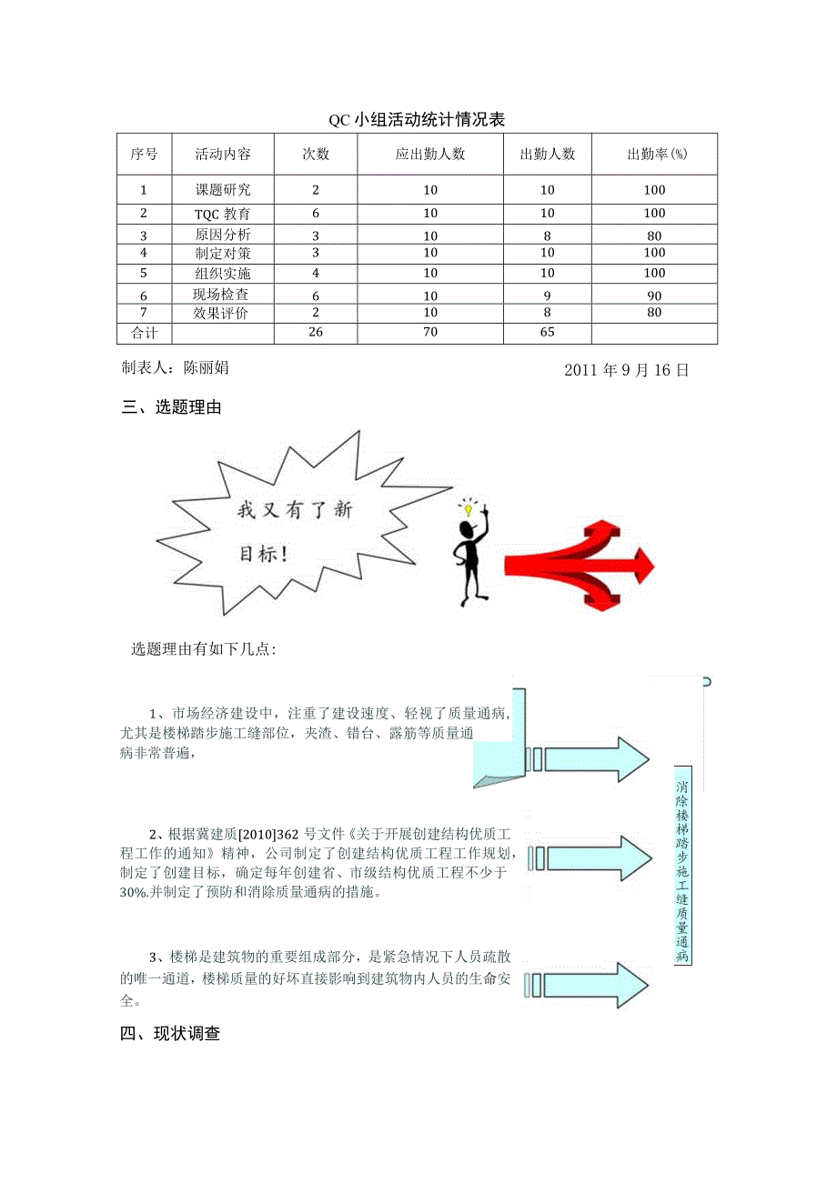 工程公司QC小组消除楼梯踏步施工缝质量通病成果汇报.docx_第2页