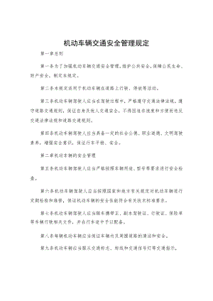 机动车辆交通安全管理规定.docx