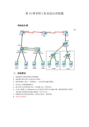 cisco实验题目：广域网ppp协议局域网单臂路由dhcp,链路聚合.docx