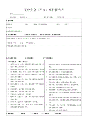 医疗安全（不良）事件报告表.docx