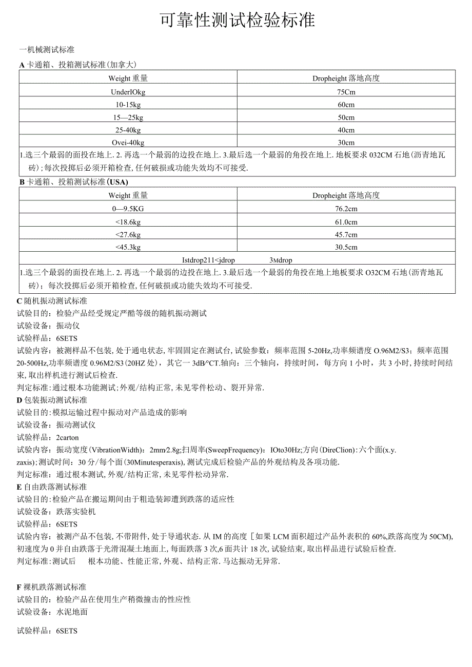 电子产品可靠性测试检验标准.docx_第2页