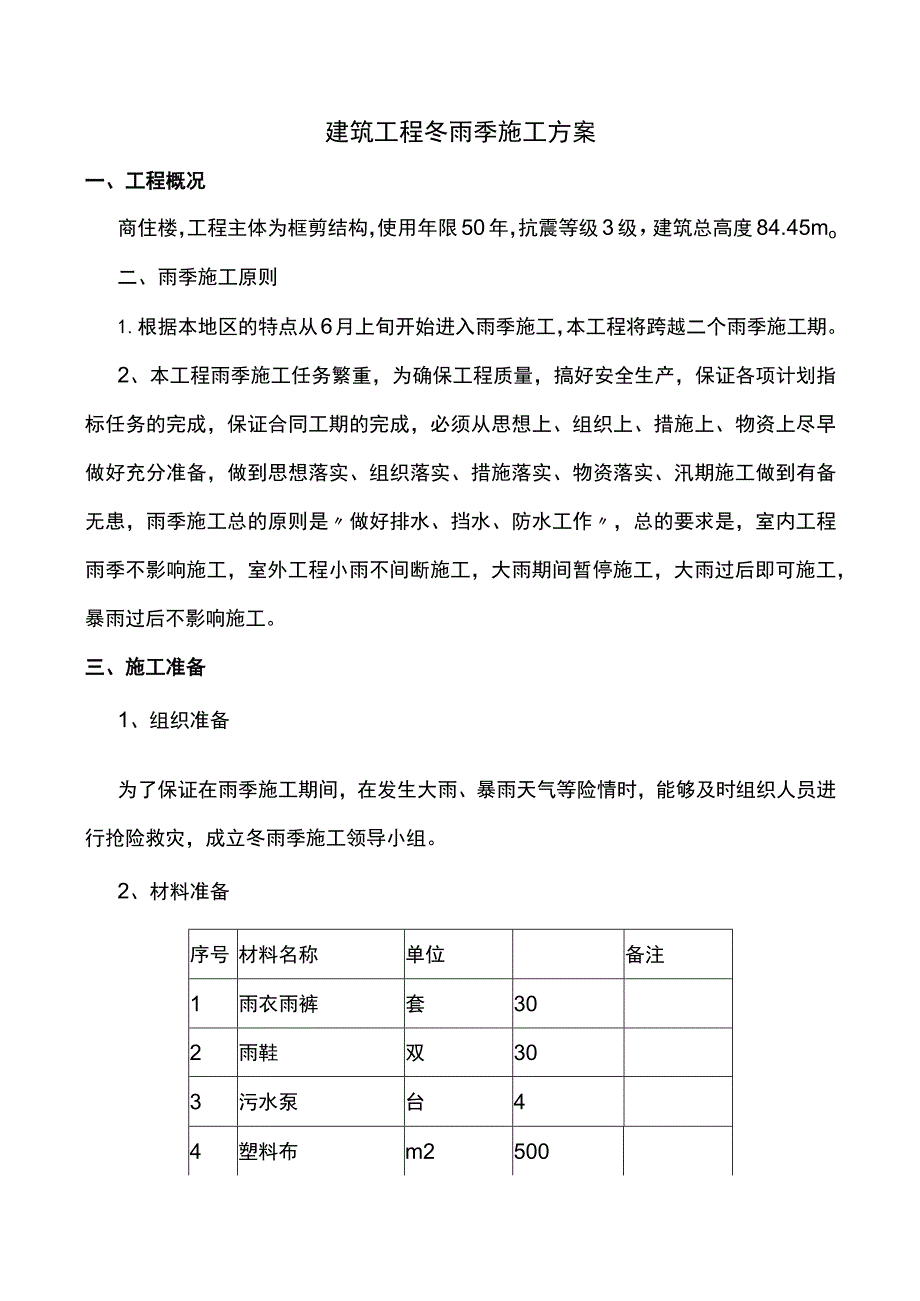 建筑工程冬雨季施工方案.docx_第1页