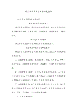 踝关节损伤围手术期康复指导.docx