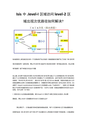 网络基础知识-Isis中level-1区域访问level-2区域出现次优路径如何解决？.docx