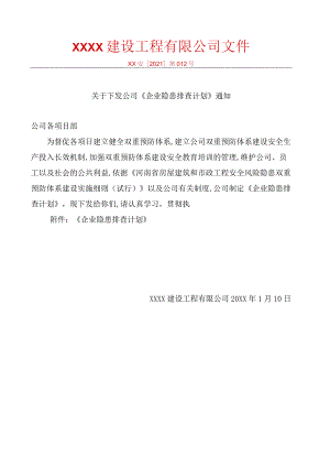 企业隐患排查计划10.docx