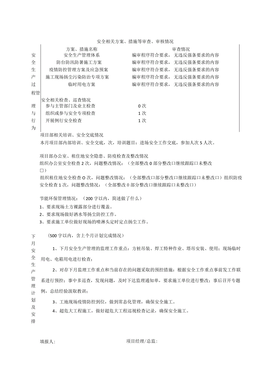 建筑工程项目安全月报模板.docx_第2页