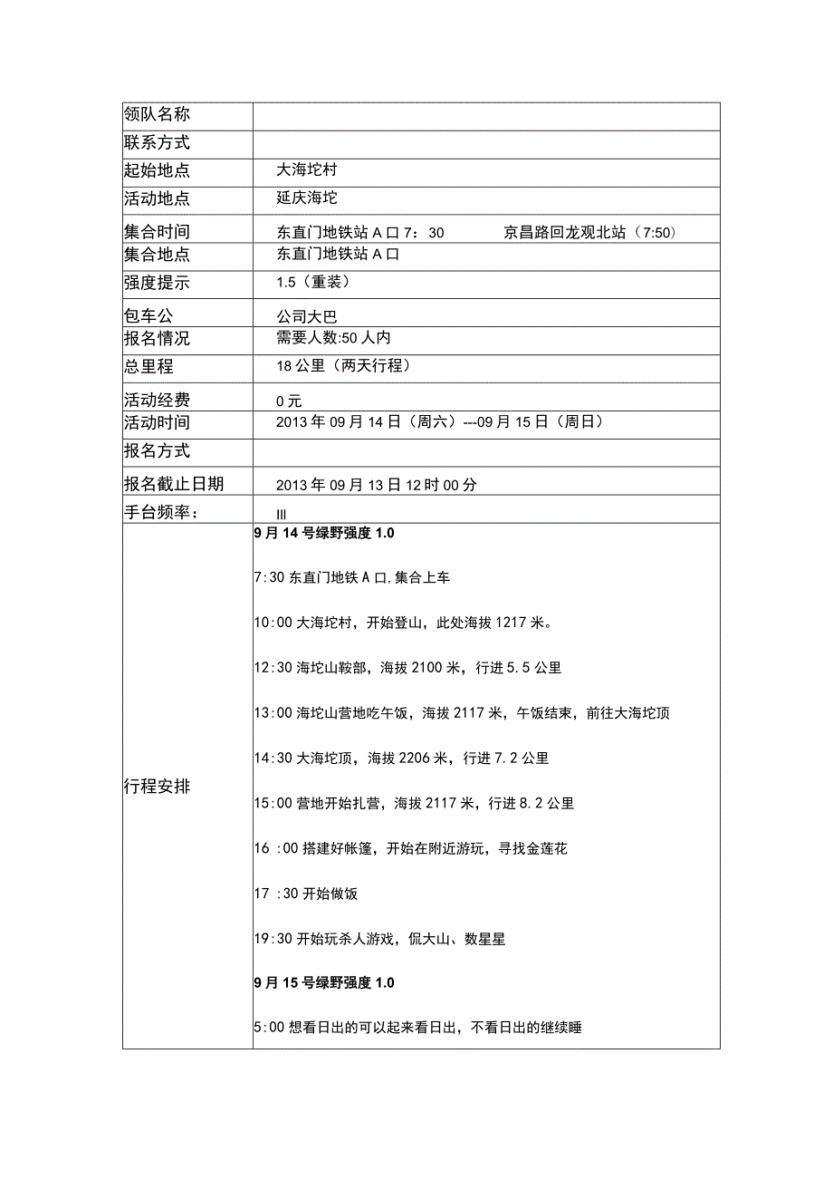 周末海坨露营看日出云海户外活动计划.docx_第2页