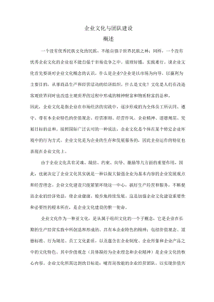 企业文化及团队建设.docx