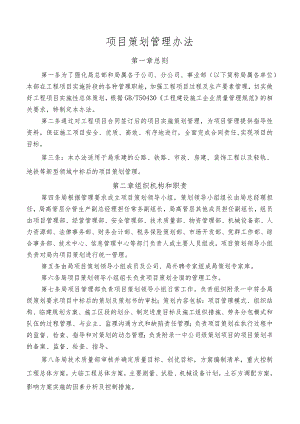 项目策划管理办法.docx