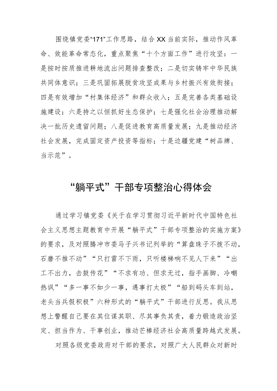 关于“躺平式”干部专项整治的心得体会(五篇).docx_第2页