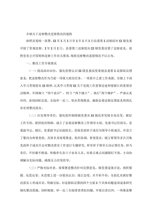 乡镇关于巡察整改进展情况的通报.docx