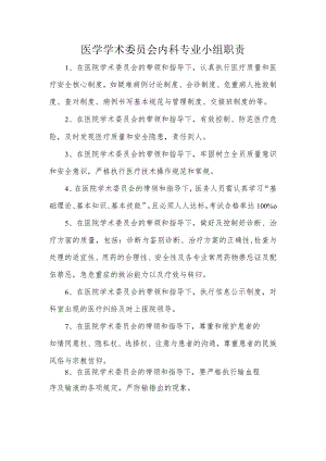 医学学术委员会内科专业小组职责.docx