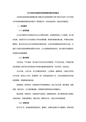 关于促进全省旅游民宿高质量发展的实施意见.docx