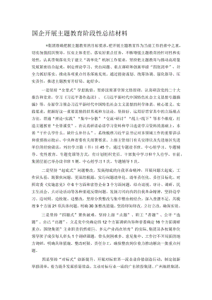 国企开展主题教育阶段性总结材料.docx