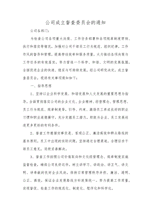 公司成立督查委员会的通知.docx