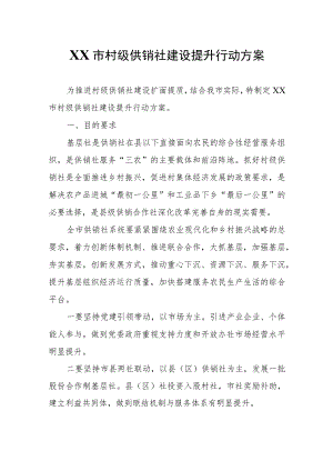 XX市村级供销社建设提升行动方案.docx