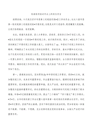 检查组进驻动员会上的表态发言.docx