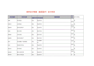 政府会计制度（基层医疗）会计科目.docx