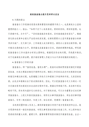 高校督查督办提升思考研讨发言.docx