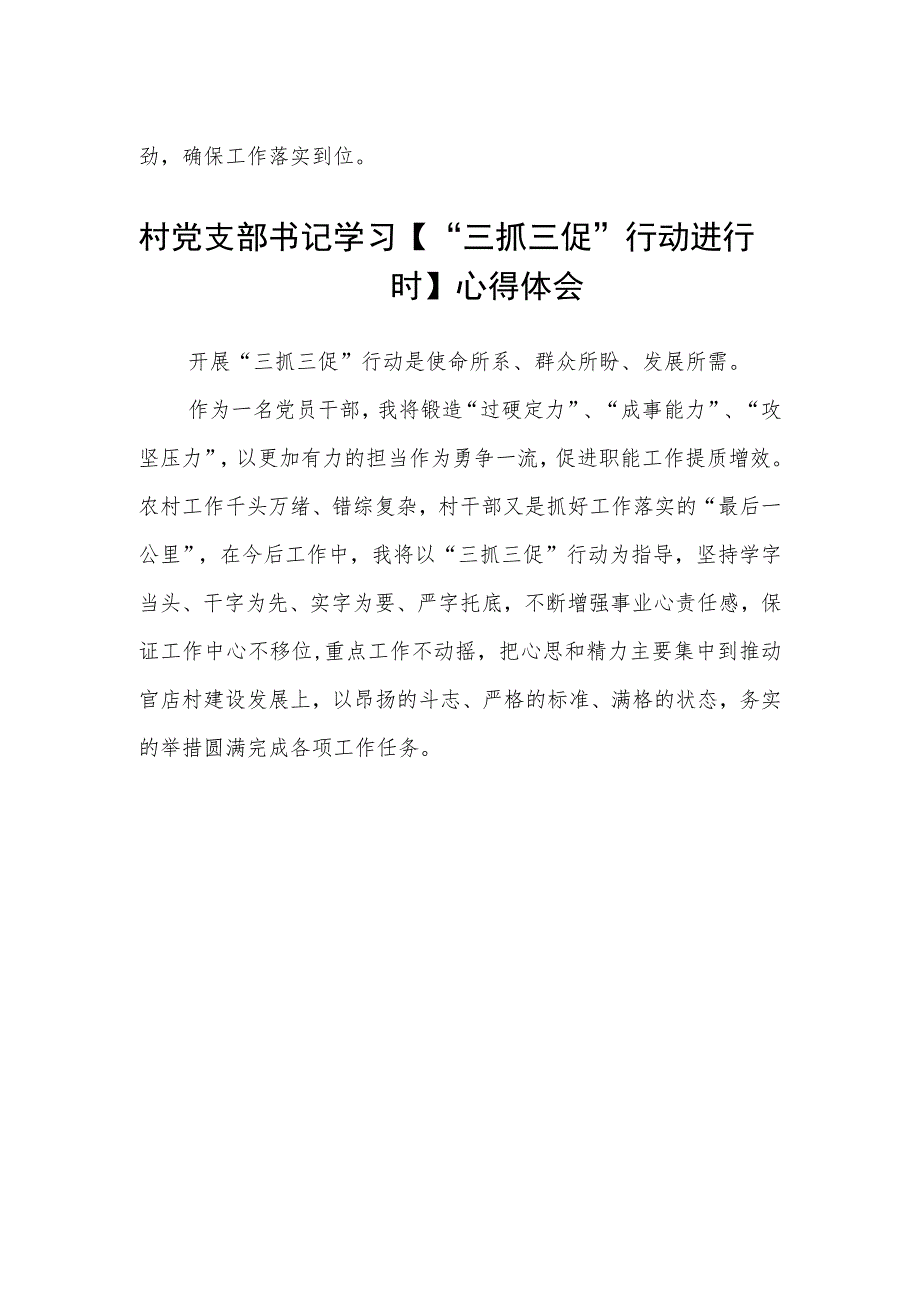 村党支部书记“三抓三促”行动心得体会(通用三篇).docx_第2页
