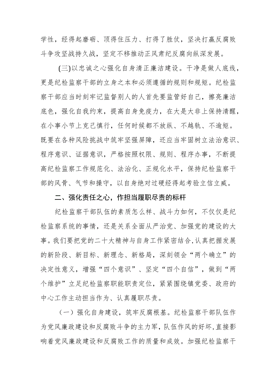 纪检监察干部队伍教育整顿主题党课讲稿精选(五篇).docx_第3页