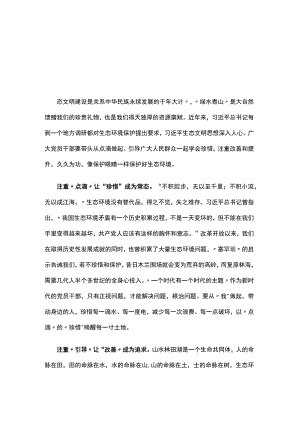 党员2023年全国生态环境保护大会讲话感悟心得体会合集资料.docx