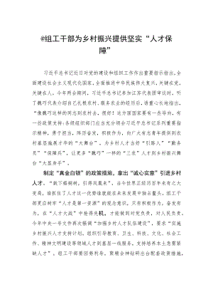 @组工干部+为乡村振兴提供坚实“人才保障”.docx