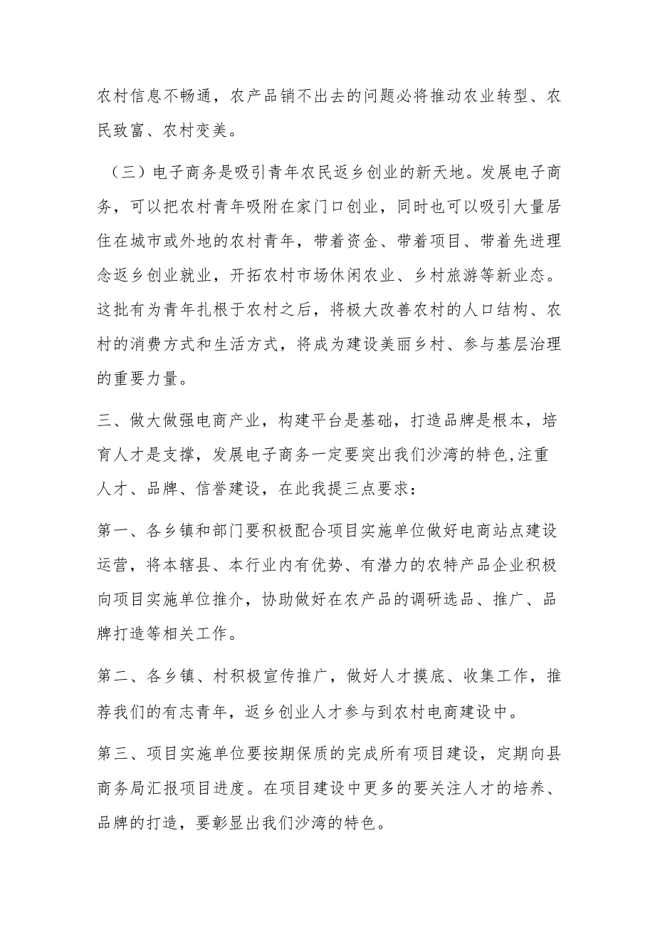 关于省级电子商务产业发展示范县项目工作会上的讲话.docx_第3页