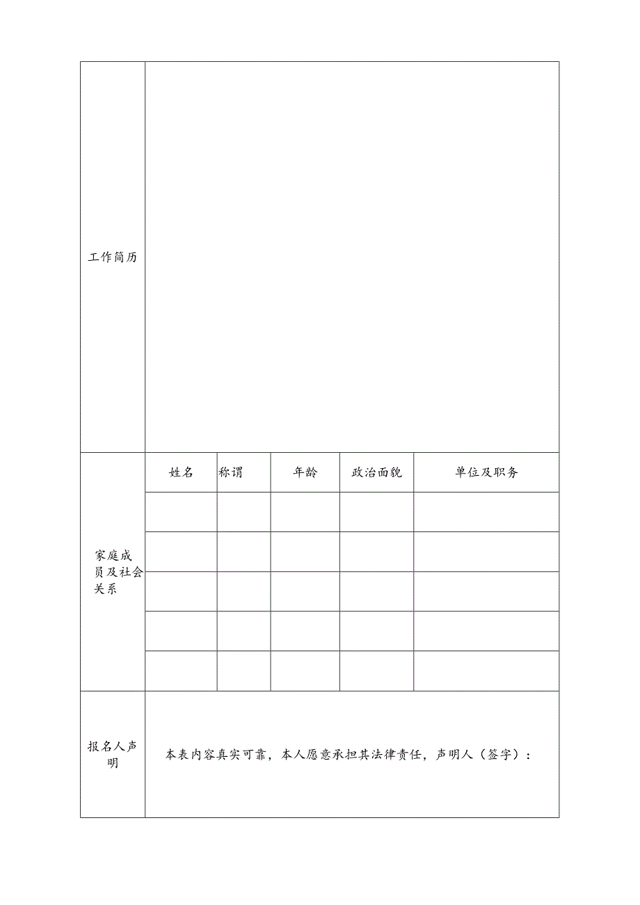 长汀县市场监管局公开招聘劳务派遣人员报名登记表.docx_第2页