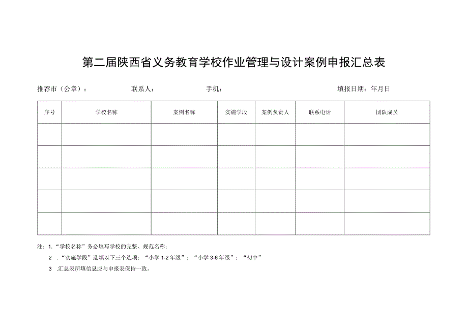 第二届陕西省义务教育学校作业管理与设计案例申报汇总表.docx_第1页