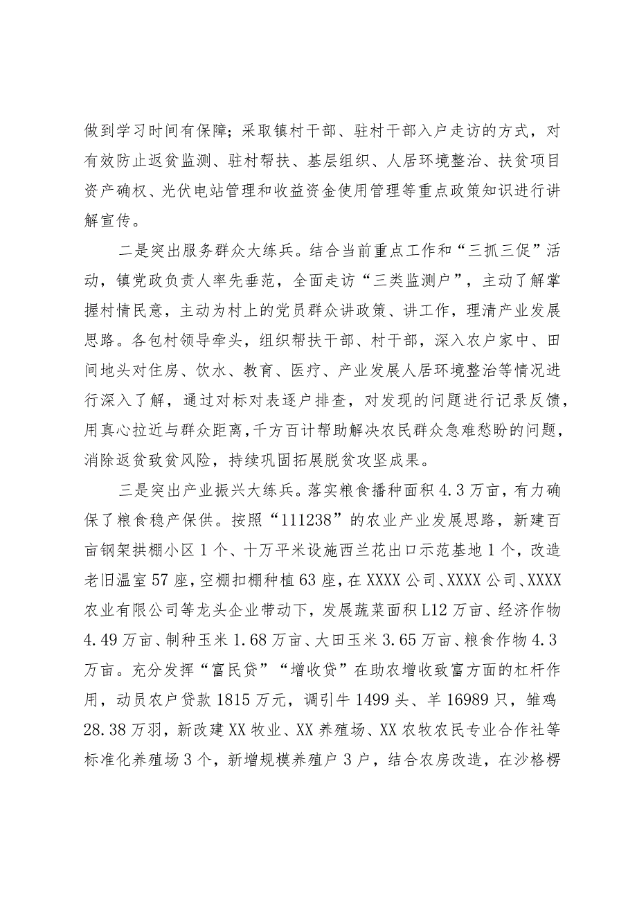 镇关于开展乡村振兴“岗位大练兵、业务大比武”活动情况的报告.docx_第2页