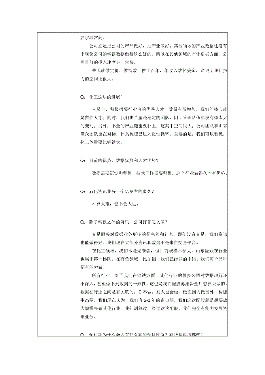 证券代码326证券简称上海钢联上海钢联电子商务股份有限公司投资者关系活动记录表.docx_第3页