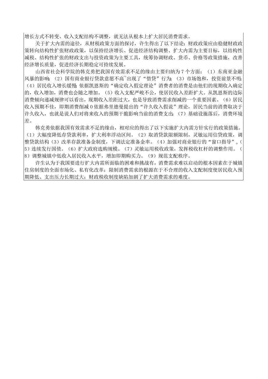 中南财经政法大学辅修双学位经济学毕业设计开题报告扩大内需途径分析开题报告.docx_第3页