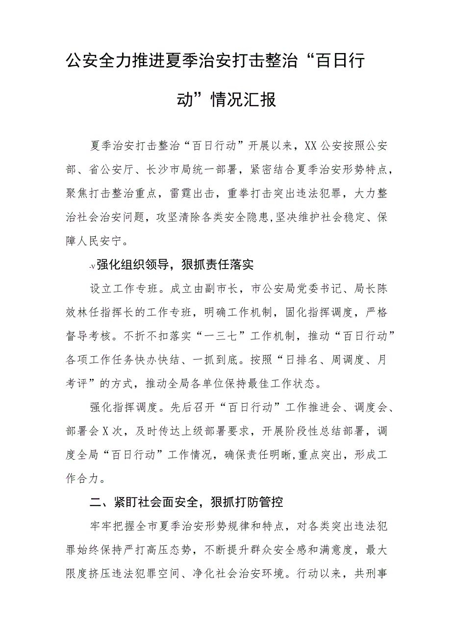 铁路派出所夏季治安打击整治百日行动总结汇报七篇.docx_第3页