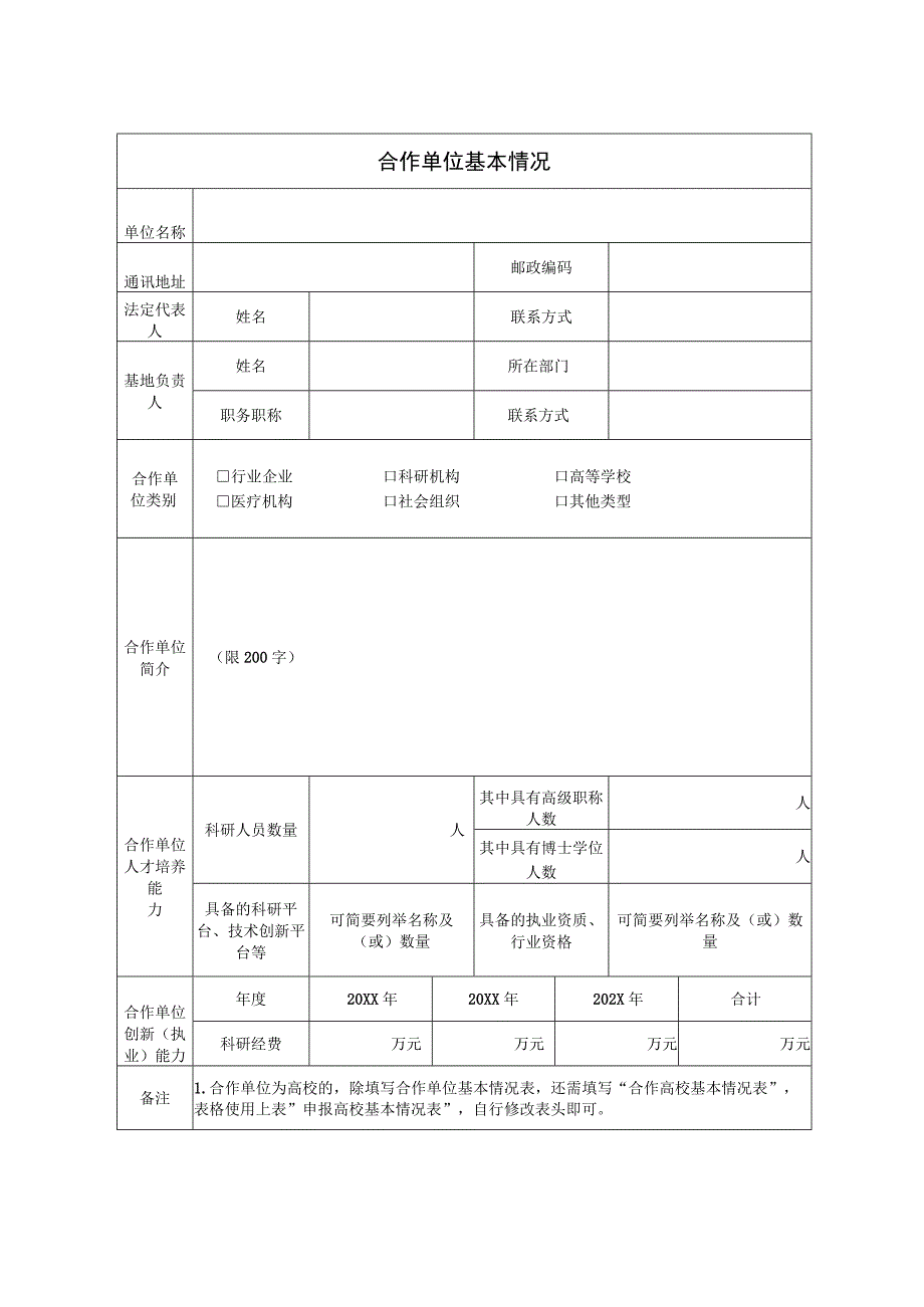 XX理工大学研究生联合培养基地建设项目申报书.docx_第3页