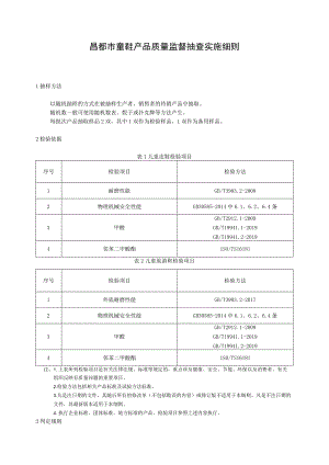 昌都市童鞋产品质量监督抽查实施细则.docx