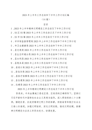 2023年上半年工作总结和下半年工作计划(14篇).docx