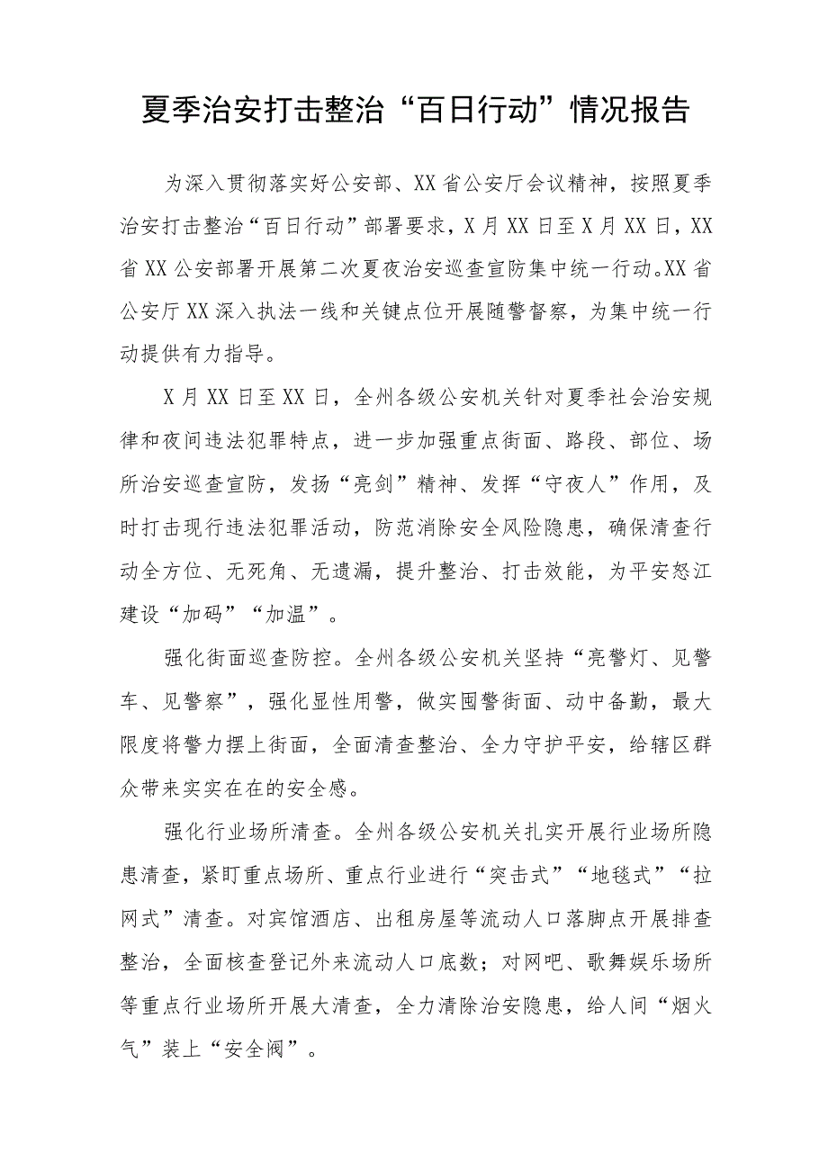 2023夏季治安打击整治“百日行动”工作总结十篇.docx_第3页