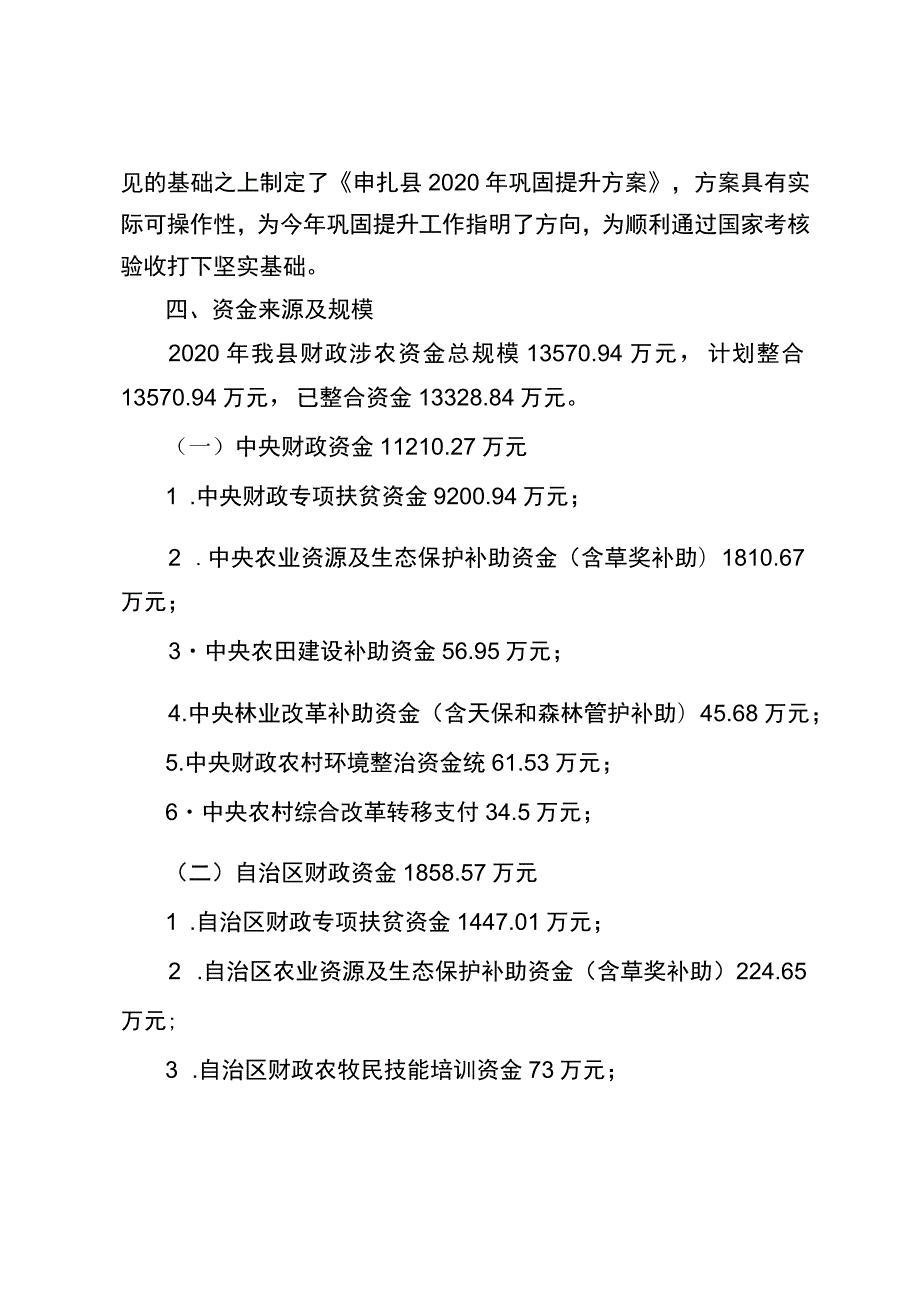 申扎县2020年统筹整合财政涉农资金使用方案.docx_第3页